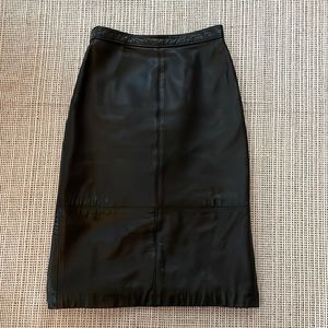 Vintage Genuine Leather Midi Skirt (made in Canada)